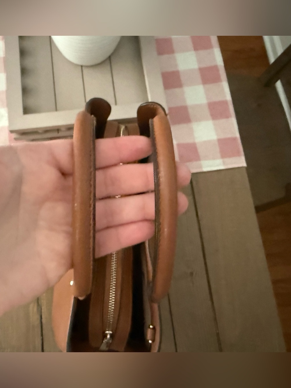 kate spade Pebbled Leather Satchel in Gingerbread Brown - Picture 6 of 8